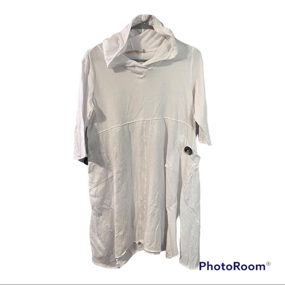 Soft Surroundings White Hoddie Pullover  Lagunitas Dress. Size PS - Picture 5 of 11